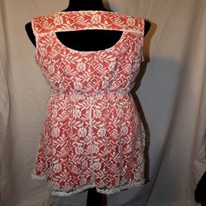 Pink Floral Laced Dress